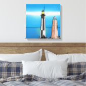 Cape Henry Lighthouse in der Nacht Leinwanddruck (Insitu (Schlafzimmer))