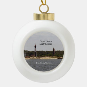 Cape Henry Lighthouse Keramik Kugel-Ornament