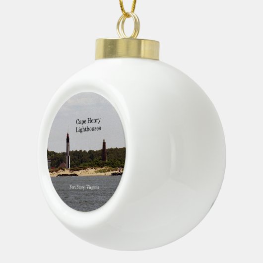Cape Henry Lighthouse Keramik Kugel-Ornament (Rechts)