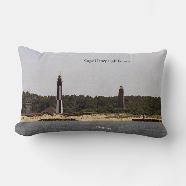 Cape Henry Lighthouse Lendenkissen (Vorderseite)