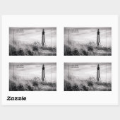 Cape Henry Lighthouse Rechteckiger Aufkleber (Blatt)