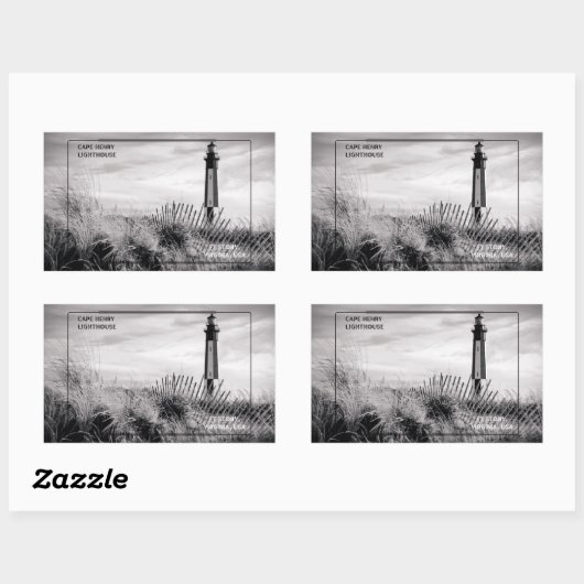 Cape Henry Lighthouse Rechteckiger Aufkleber (Blatt)