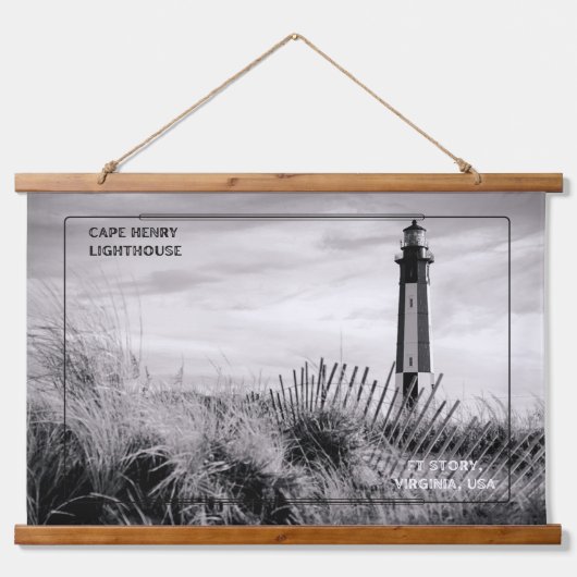 Cape Henry Lighthouse Wandteppich Mit Holzrahmen (Vorne)