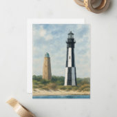 Cape Henry Lighthouses Mitteilungskarte (Vorderseite/Rückseite Beispiel)