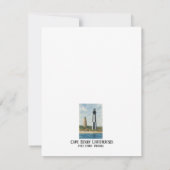 Cape Henry Lighthouses Mitteilungskarte (Rückseite)