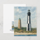 Cape Henry Lighthouses Mitteilungskarte (Vorne/Hinten)