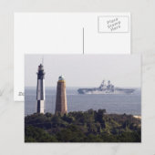Cape Henry Lighthouses Postkarte (Vorne/Hinten)