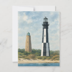 Cape Henry Lighthouses Postkarte