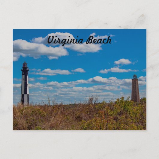 Cape Henry Lighthouses - Virginia Beach Postcard Postkarte (Vorderseite)