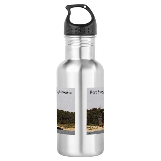 Cape Henry Lighthouses Wasserflasche (Rückseite)