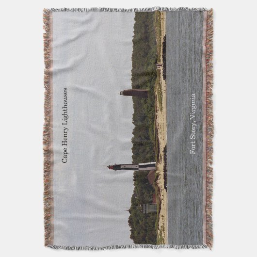 Cape Henry Lighthouses werfen Decken (Vorderseite Vertikal)