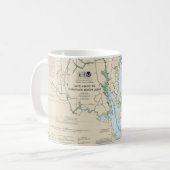 Cape Henry to Currituck Beach Light Nautical Chart Kaffeetasse (Vorderseite Links)
