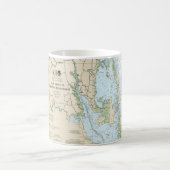 Cape Henry to Currituck Beach Light Nautical Chart Kaffeetasse (Mittel)