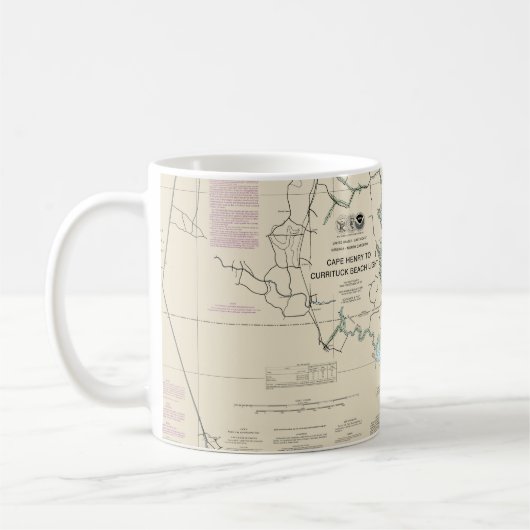 Cape Henry to Currituck Beach Light Nautical Chart Kaffeetasse (Links)