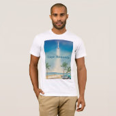 Cape Kennedy Vintag Saturn fünf Raketenposter T-Shirt (Vorne ganz)