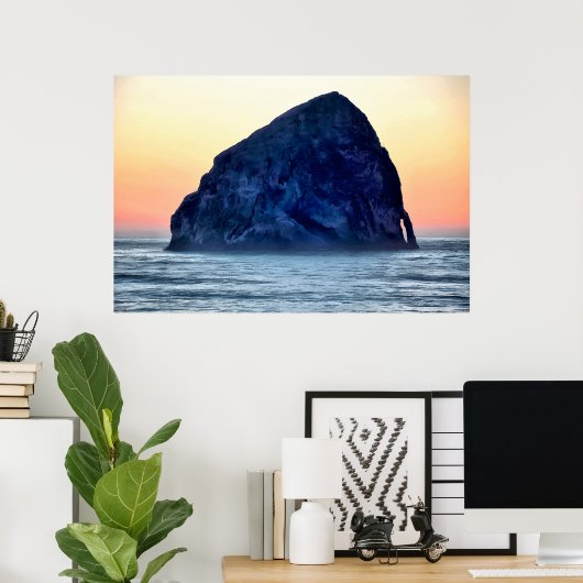 Cape Kiwanda Haystack Rock bei Sunset in Oregon Poster (Heimbüro)