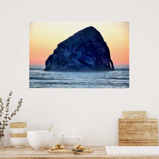 Cape Kiwanda Haystack Rock bei Sunset in Oregon Poster (Küche)
