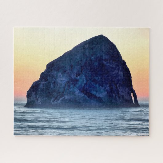 Cape Kiwanda Haystack Rock bei Sunset in Oregon Puzzle (Horizontal)