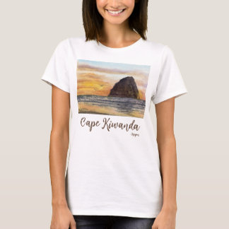 Cape Kiwanda Oregon Küste Sonnenuntergang Aquarell T-Shirt