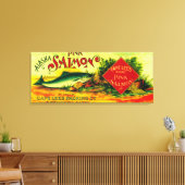 Cape Lees Lachs Can LabelBurroughs Bay, AK Leinwanddruck (Insitu (Wohnzimmer))