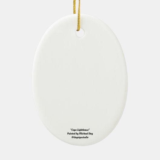 Cape Lighthouse Keramik Ornament (Hinten)