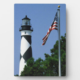 Cape Lookout Leuchtturm mit alter Herrlichkeit Fotoplatte