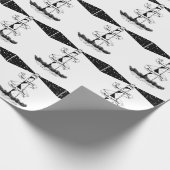 Cape Lookout Leuchtturm Schwarz-Weiß Geschenkpapier (Ecke)