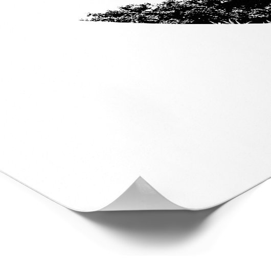 Cape Lookout Leuchtturm Schwarz-Weiß Poster (Ecke)