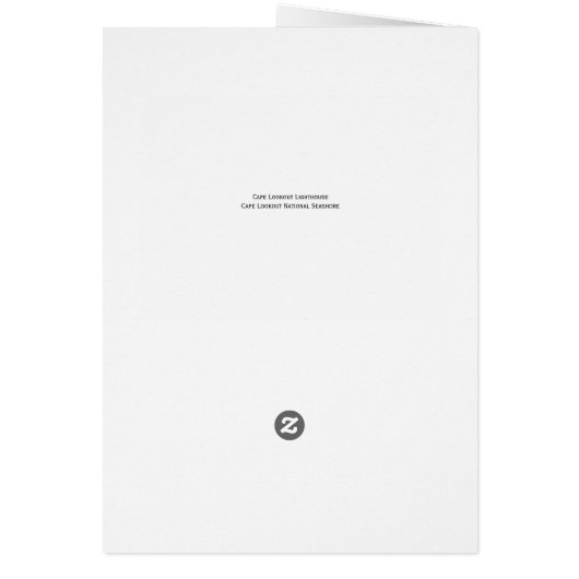 Cape Lookout Lighthouse Blank Card (Hinten)