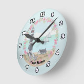 Cape Lookout Lighthouse Clock Runde Wanduhr (Winkel)