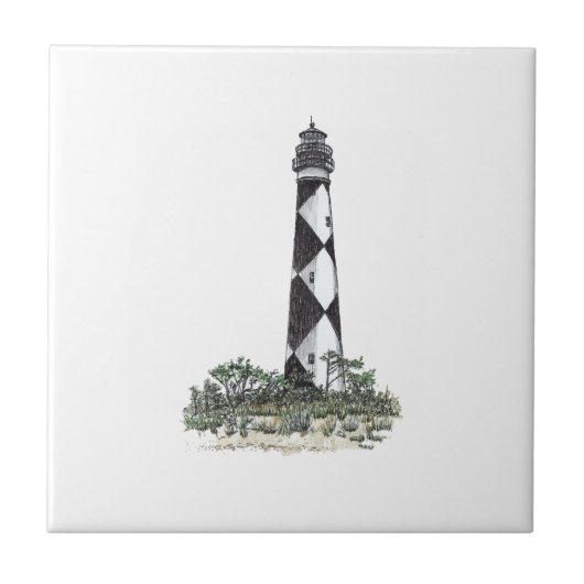 Cape Lookout Lighthouse Fliese (Vorderseite)