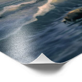 Cape Lookout Lighthouse North Carolina bei Sunset Fotodruck (Ecke)