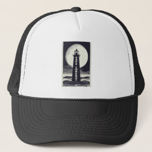 Cape Lookout Lighthouse North Carolina Moon Truckerkappe