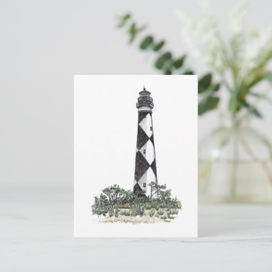 Cape Lookout Lighthouse Postkarte (Stehend Vorderseite)