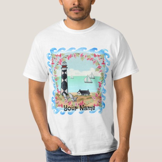 Cape Lookout Lighthouse T - Shirt (Vorderseite)