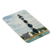 Cape Lookout Lighthouse Watercolor Magnet (Rechte Seite)