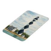 Cape Lookout Lighthouse Watercolor Magnet (Linke Seite)