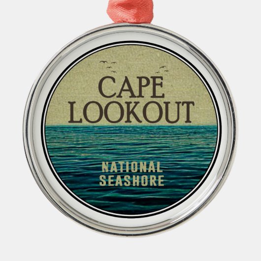 Cape Lookout National Seashore Birds Ornament Aus Metall (Vorne)