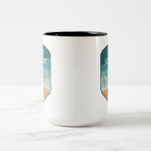 Cape Lookout National Seashore Seagulas Zweifarbige Tasse (Mittel)