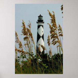 Cape Lookout through the Sea Oats Poster