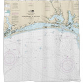 Cape Lookout to New River Nautical Chart 11543 Duschvorhang (Vorderseite)