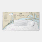 Cape Lookout to New River Nautical Chart 11543 Schreibtischunterlage (Tastatur & Maus)