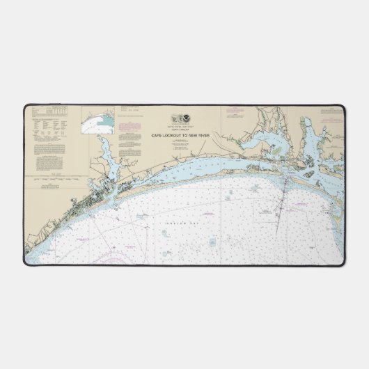 Cape Lookout to New River Nautical Chart 11543 Schreibtischunterlage (Vorderseite)