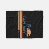 Cape May Beach New Jersey Summer Palm Tree Men Wom Fleecedecke (Vorderseite (Horizontal))