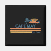 Cape May Beach New Jersey Summer Palm Tree Men Wom Magnet (Vorne)