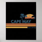 Cape May Beach New Jersey Summer Palm Tree Men Wom Poster (Vorne)