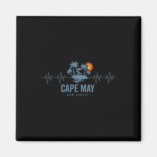 Cape May Beach New Jersey Vintage 80er Sonnenunter Magnet