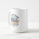 Cape May Beach Retro Vignette Kaffeetasse (Vorderseite Links)