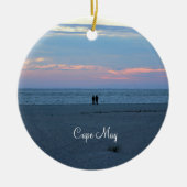 Cape May Beach Sunset Keramik Ornament (Vorne)