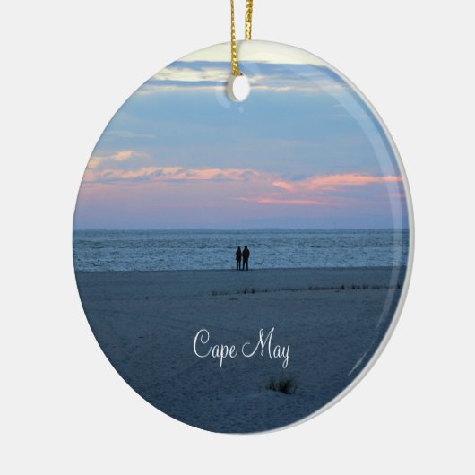 Cape May Beach Sunset Keramik Ornament (Links)
